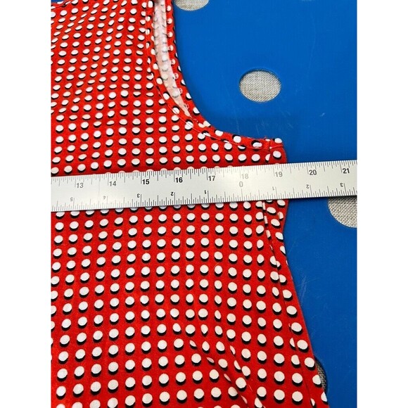 Bobeau Women's Top Lg Red Polka Dot Sleeveless Crossover - Picture 6 of 9